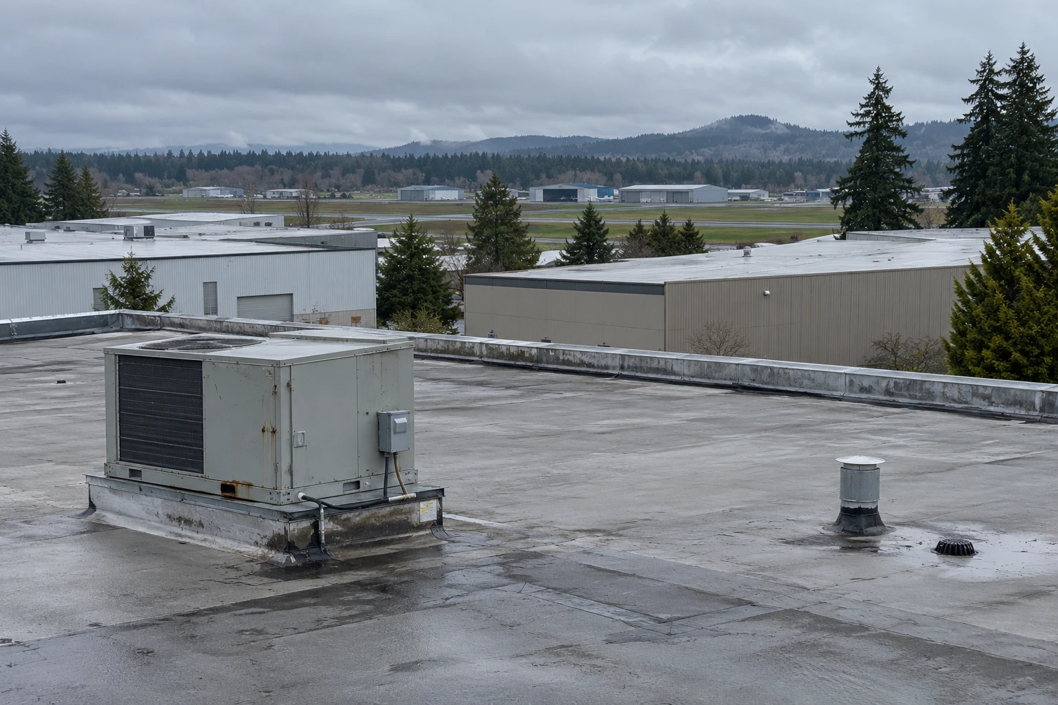 Commercial Roofing in the Airport Industrial Area, Bellingham, WA